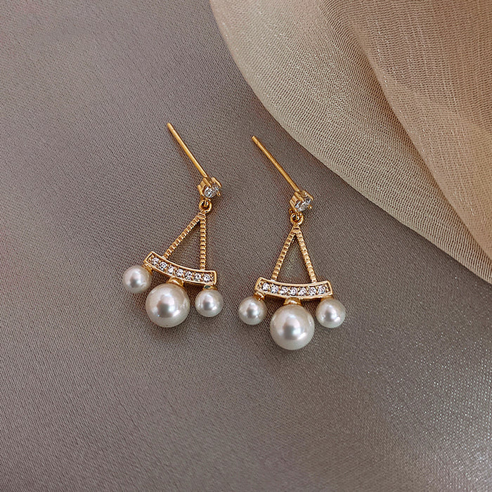 Jewelry WholesaleWholesale long flower butterfly pearl earrings JDC-ES-BY191 Earrings 宝钰 %variant_option1% %variant_option2% %variant_option3%  Factory Price JoyasDeChina Joyas De China