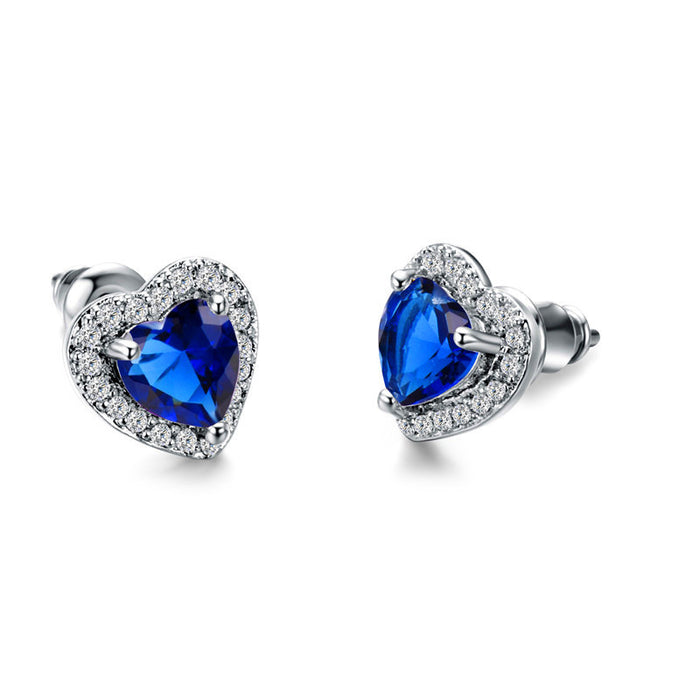 Jewelry WholesaleWholesale heart-encrusted zircon stud earrings JDC-ES-Caos015 Earrings 曹适 %variant_option1% %variant_option2% %variant_option3%  Factory Price JoyasDeChina Joyas De China