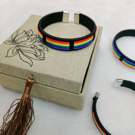 Jewelry WholesaleWholesale LGBT same -sex gay six -color line weaving rainbow bracelet JDC-BT-GuangG002 Bracelet 光格 %variant_option1% %variant_option2% %variant_option3%  Factory Price JoyasDeChina Joyas De China