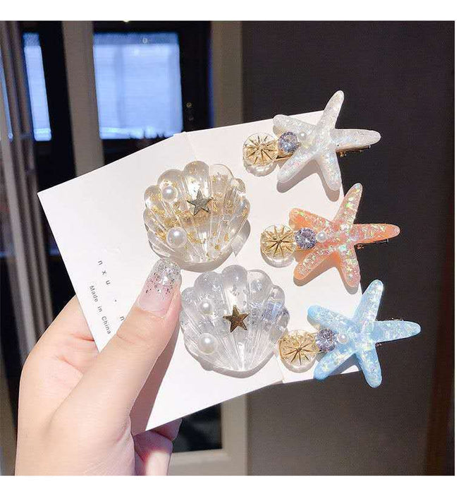 Jewelry WholesaleWholesale Shell Starfish Hairpin JDC-HC-ZhuoM003 Hair Clips 卓美 %variant_option1% %variant_option2% %variant_option3%  Factory Price JoyasDeChina Joyas De China