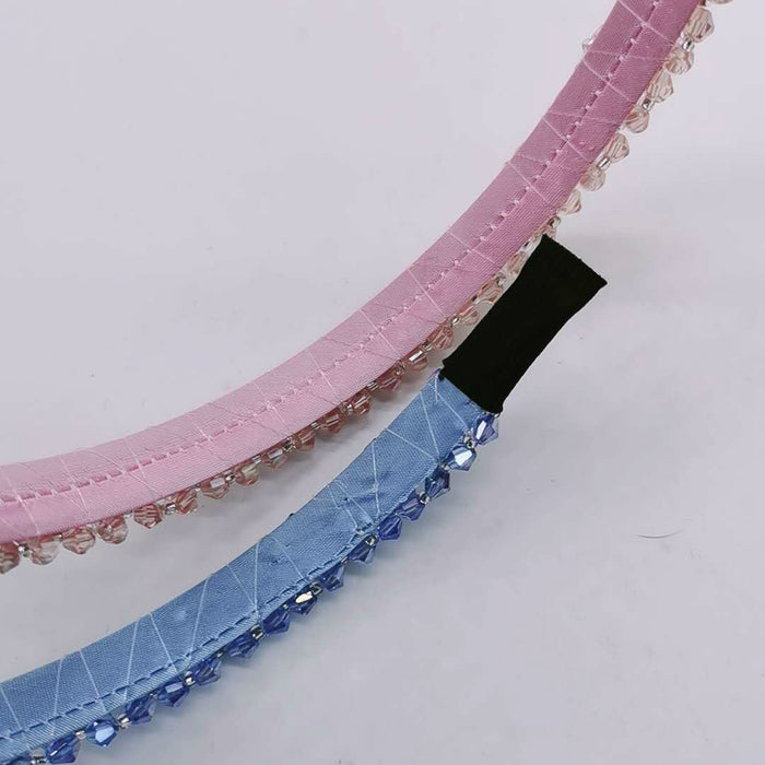 Wholesale Four Row Crystal Headband Hair Clips Wide Side Pressed Hair MOQ≥12 JDC-HD-BTang001