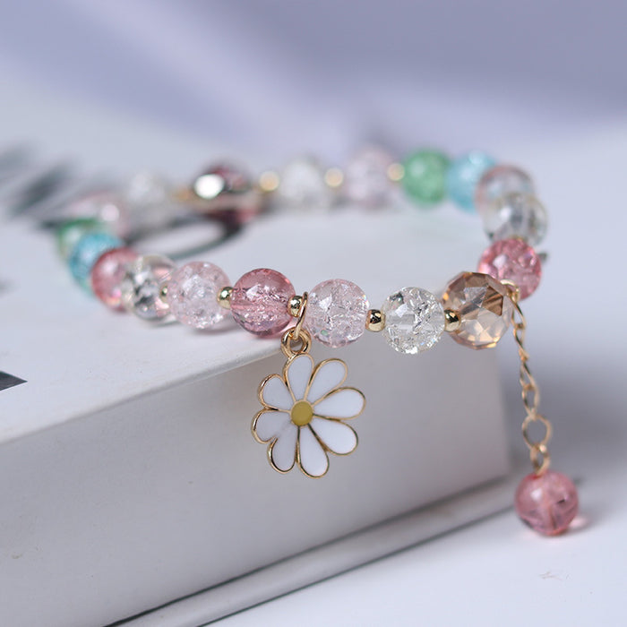 Wholesale crystal clear crystal bracelet female daisy flowers JDC-BT-YXH012