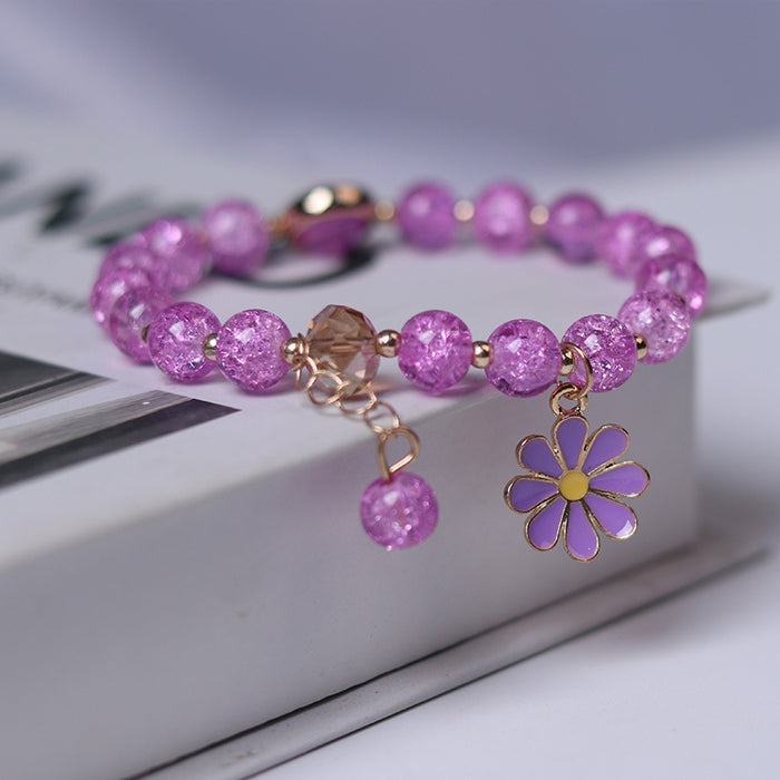 Wholesale crystal clear crystal bracelet female daisy flowers JDC-BT-YXH012