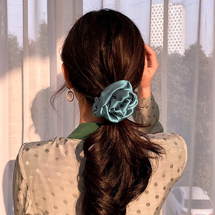 Wholesale Hair Scrunchies Cloth Classic Handmade Rose Hair Ring MOQ≥2 JDC-HS-HMXS001