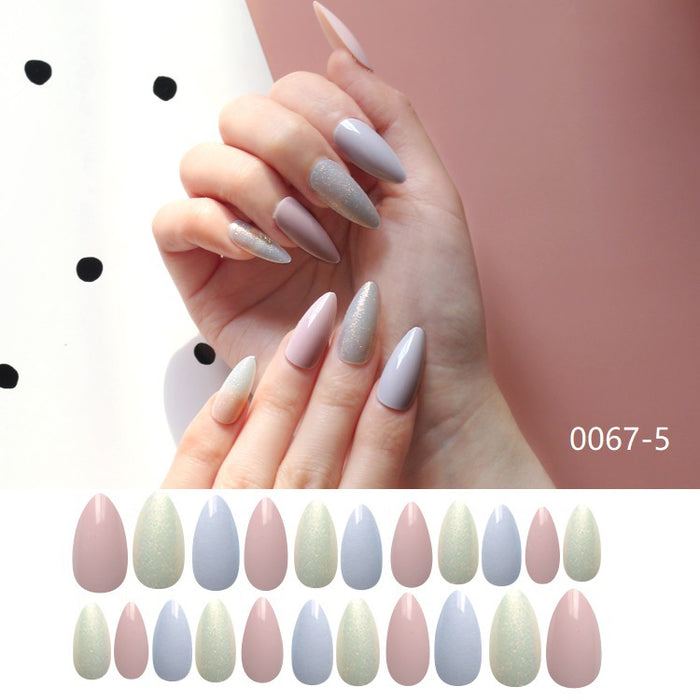 Jewelry WholesaleWholesale Wearing Nail Pieces Almond Nail Manicure Patch Finished Nail Pieces JDC-NS-XKQ007 Nail Stickers 新空气 %variant_option1% %variant_option2% %variant_option3%  Factory Price JoyasDeChina Joyas De China