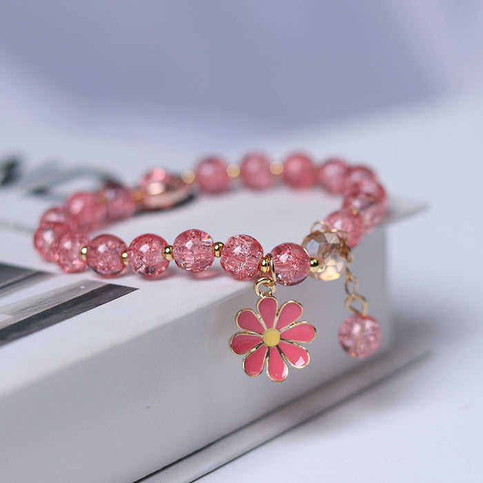 Wholesale crystal clear crystal bracelet female daisy flowers JDC-BT-YXH012