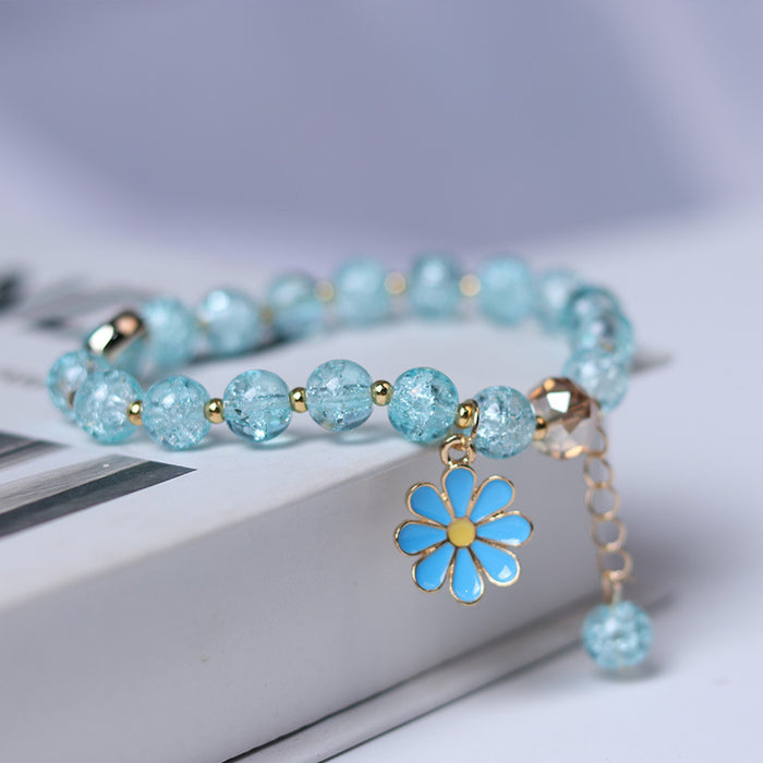 Wholesale crystal clear crystal bracelet female daisy flowers JDC-BT-YXH012