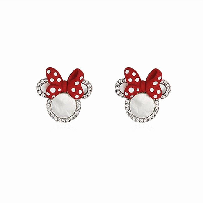 Jewelry WholesaleWholesale red bow cartoon diamond alloy earrings JDC-ES-AYN378 Earrings 爱伊娜 %variant_option1% %variant_option2% %variant_option3%  Factory Price JoyasDeChina Joyas De China