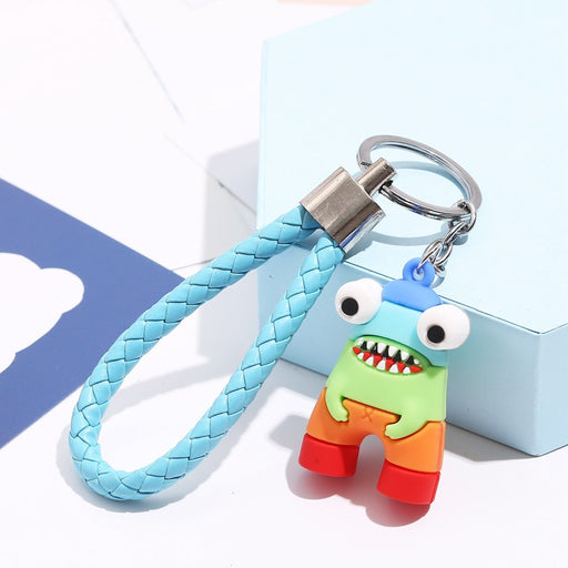 Jewelry WholesaleWholesale Cartoon Little Monster Rubber Leather Keychain MOQ≥2 JDC-KC-YFei001 Keychains 优飞 %variant_option1% %variant_option2% %variant_option3%  Factory Price JoyasDeChina Joyas De China