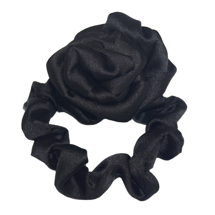 Wholesale Hair Scrunchies Cloth Classic Handmade Rose Hair Ring MOQ≥2 JDC-HS-HMXS001