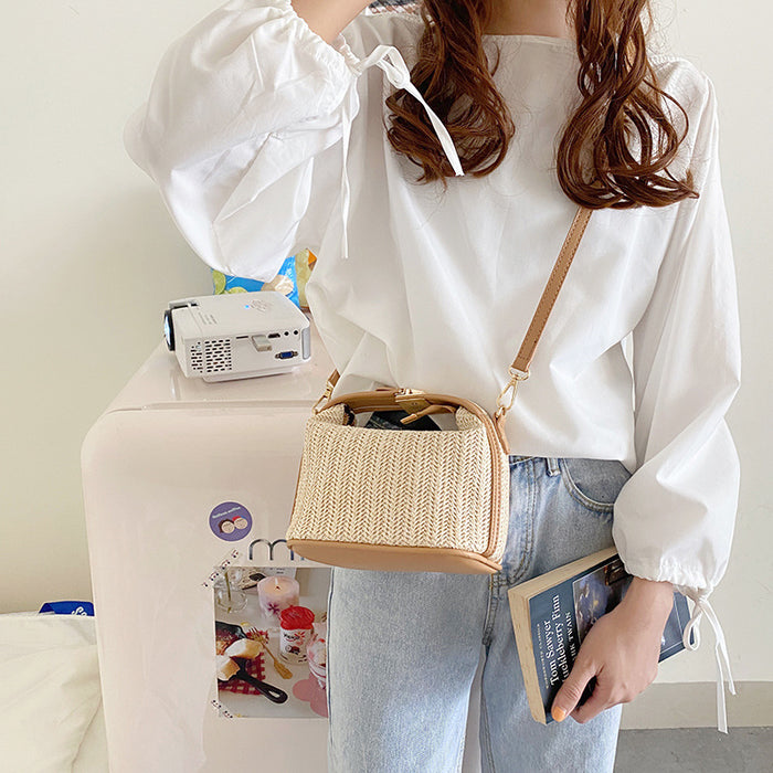 Wholesale Straw Braided Shoulder Bag JDC-SD-HZD038