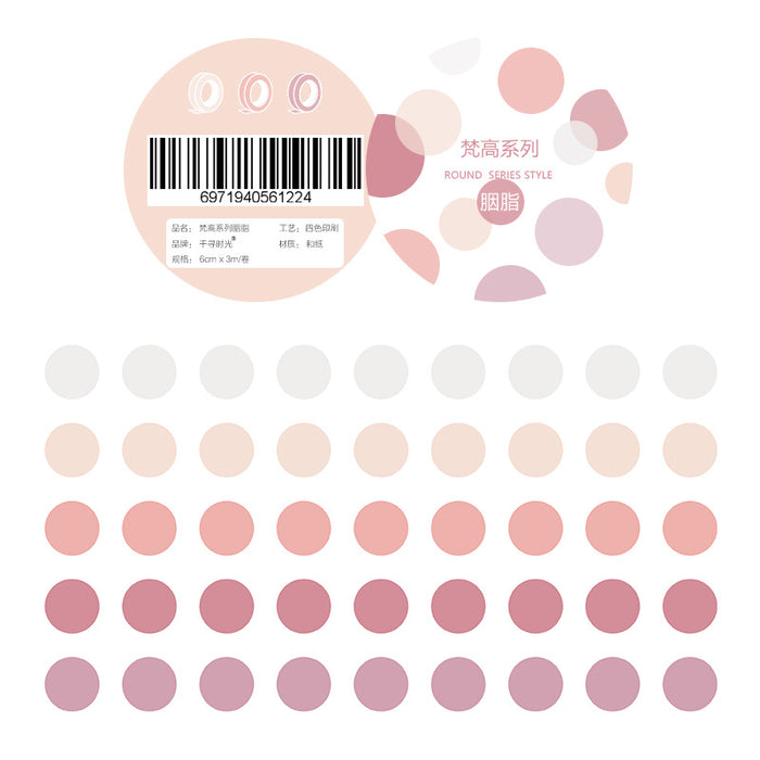 Wholesale Tape Paper Washi Morandi Dot Stickers MOQ≥2 JDC-TP-misu001