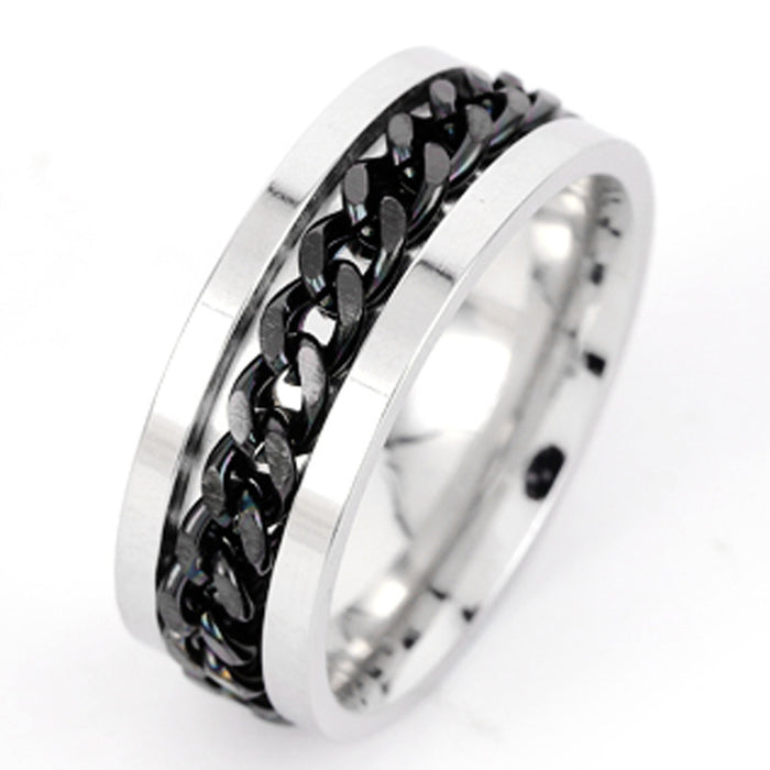 Wholesale Rotating Titanium Steel Rings JDC-RS-ZhongQ002