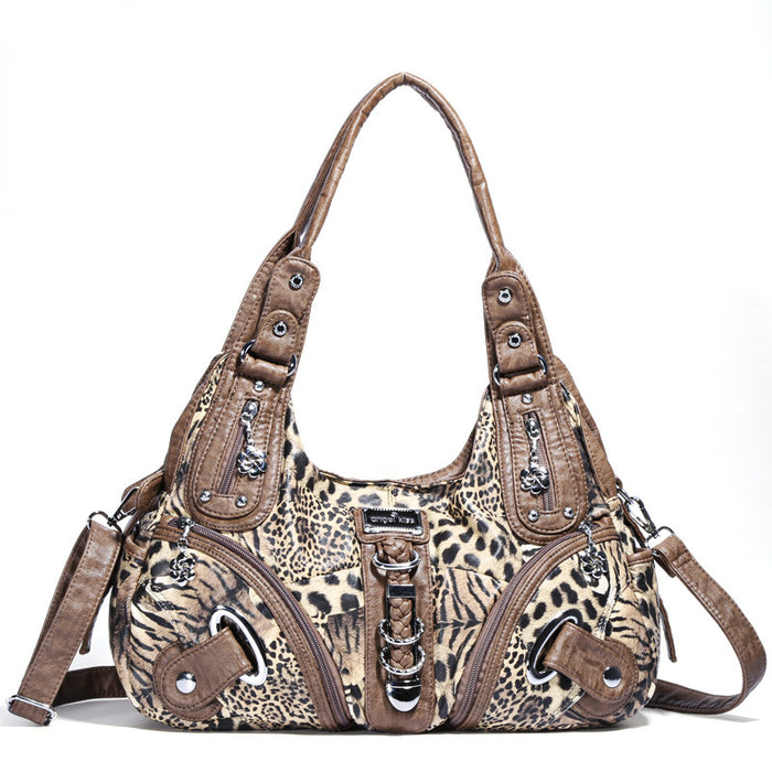 Wholesale Shoulder Bag PU Leopard Print Large Capacity Diagonal Span JDC-SD-TSZW001