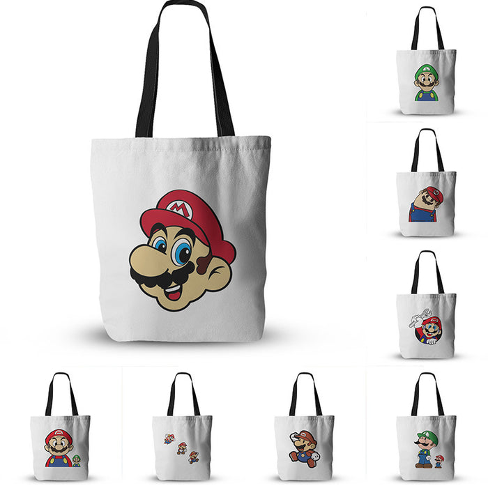 Wholesale Cartoon Canvas Tote Bag (M) MOQ≥2 JDC-HB-Dingtang002