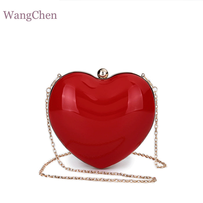 Jewelry WholesaleWholesale big peach heart acrylic bag evening bag ladies diagonal bag JDC-SD-WangC001 Shoulder Bags 旺辰 %variant_option1% %variant_option2% %variant_option3%  Factory Price JoyasDeChina Joyas De China