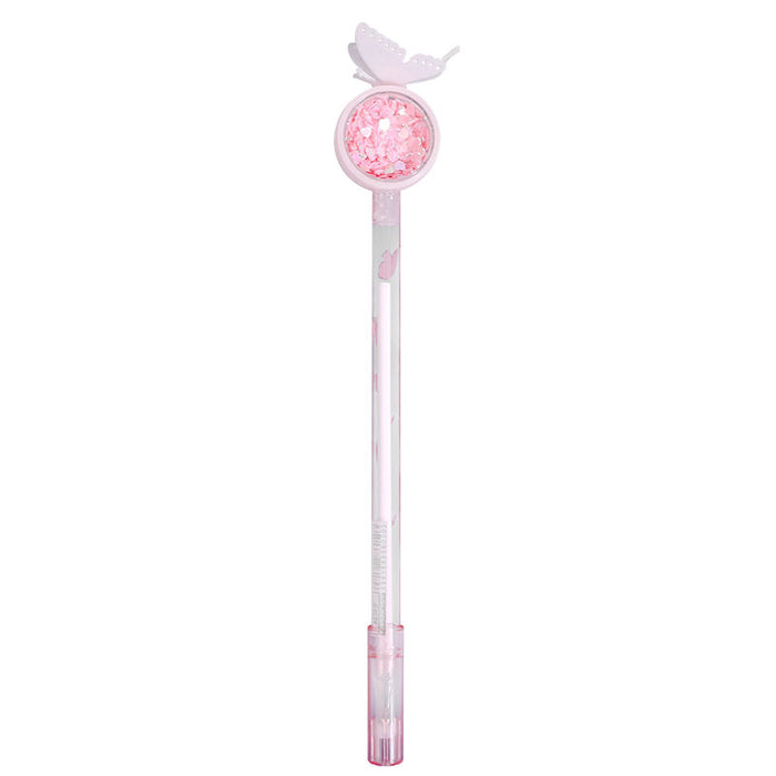 Wholesale Sequin Butterfly Mosquito Repellent Plastic Ballpoint Pen JDC-BP-Dichen002