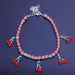 Jewelry WholesaleWholesale water drill cherry foot chain JDC-AS-XinS007 Anklets 心饰 %variant_option1% %variant_option2% %variant_option3%  Factory Price JoyasDeChina Joyas De China