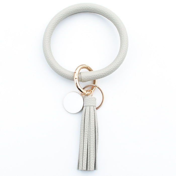 Jewelry WholesaleWholesale pure leather PU tassel pendant key chain bracelet JDC-BT-MaoL001 Bracelet 茂琳 %variant_option1% %variant_option2% %variant_option3%  Factory Price JoyasDeChina Joyas De China