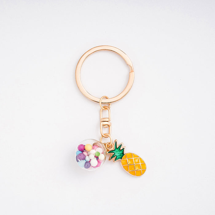 Wholesale cartoon girly heart keychain cute keyring ring JDC-KC-HHui005