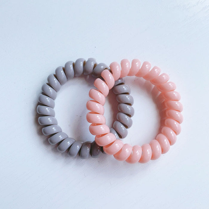 Wholesale milkshake color telephone wire hair tie girl hair accessories JDC-HS-Qianq001