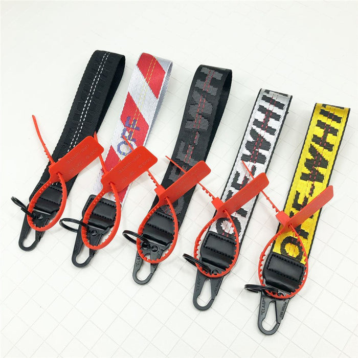 Wholesale Keychains Alloy Canvas Embroidery English Letters Lanyard (F) MOQ≥2 JDC-KC-HQiu002