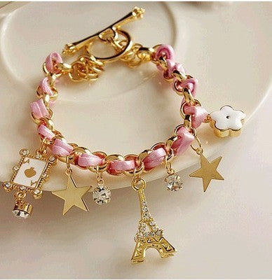 Jewelry WholesaleWholesale star flower playing card love alloy bracelet JDC-BT-RL035 Bracelet 瑞列 %variant_option1% %variant_option2% %variant_option3%  Factory Price JoyasDeChina Joyas De China