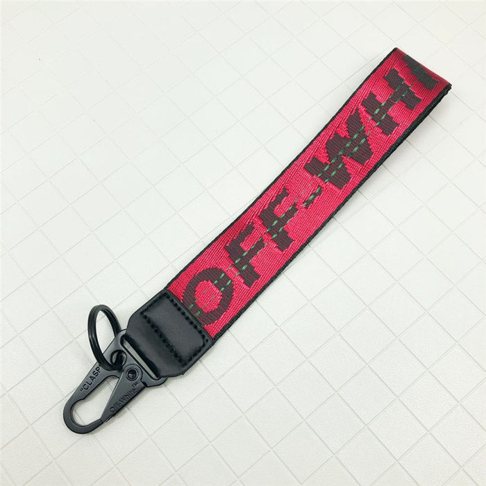 Wholesale Keychains Alloy Canvas Embroidery English Letters Lanyard (F) MOQ≥2 JDC-KC-HQiu002