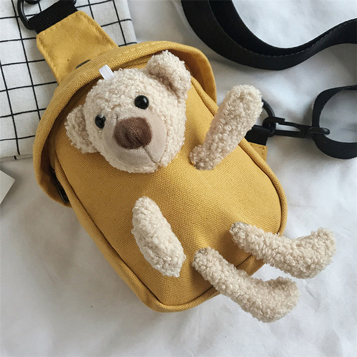 Wholesale Shoulder Bag Canvas Bear Crossbody Bag JDC-BP-MJ004