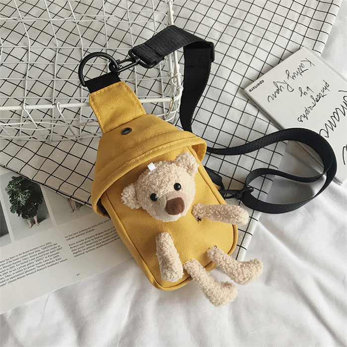 Wholesale Shoulder Bag Canvas Bear Crossbody Bag JDC-BP-MJ004