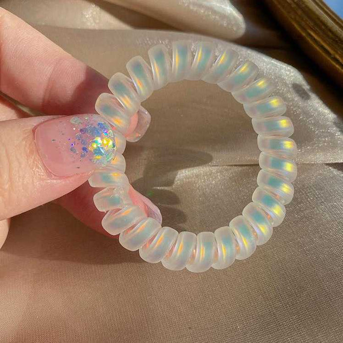 Wholesale Mermaid Ji Color Scrub Phone Cord Hair Ring JDC-HS-Qianq003