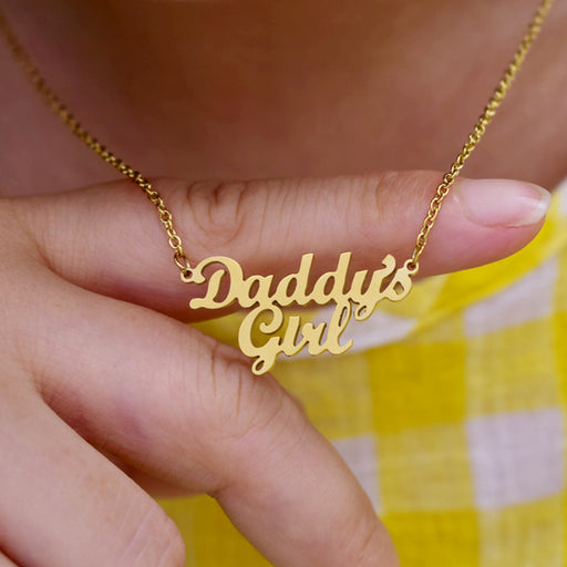 Jewelry WholesaleWholesale Daddy's Girl Father's Day Stainless Steel Necklace JDC-NE-HaiBai001 Necklaces 海湃 %variant_option1% %variant_option2% %variant_option3%  Factory Price JoyasDeChina Joyas De China