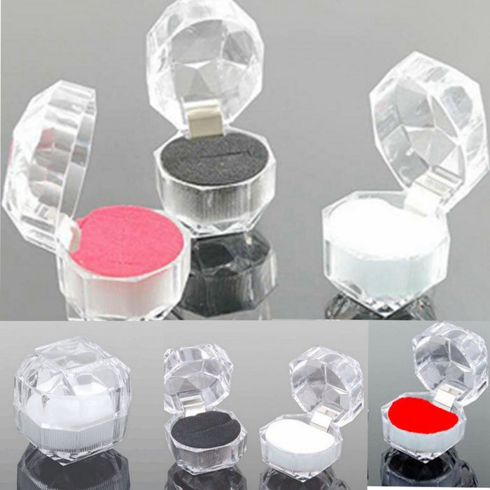 Wholesale Anti Shock Ring Acrylic Jewelry Box JDC-RS-Dingc019