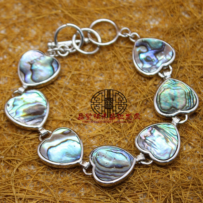 Wholesale Delicate Shell Pearl Shell Heart Bracelet Bracelet MOQ≥2 JDC-BT-jinshe002