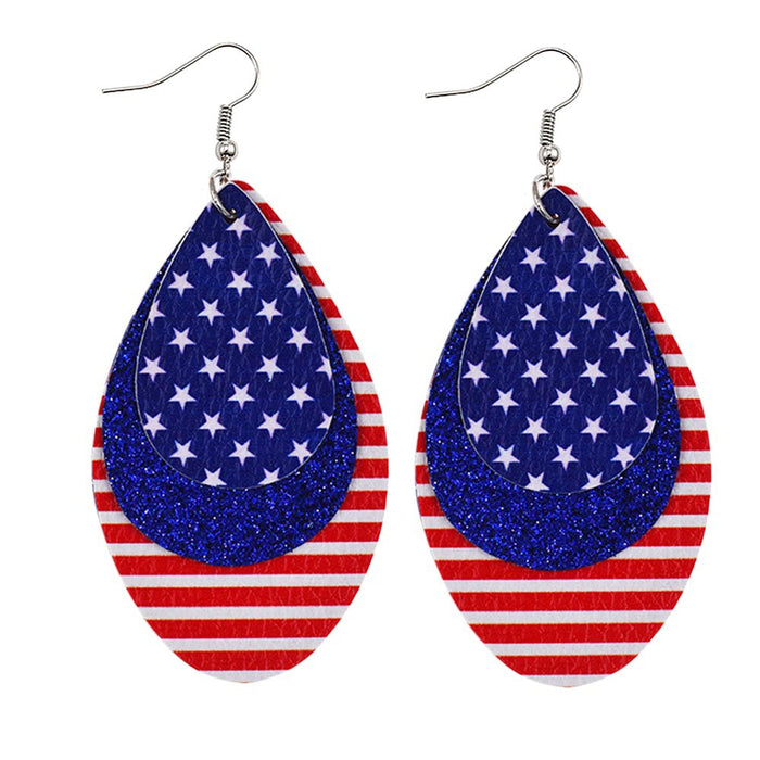 Jewelry WholesaleWholesale Independence Day Flag Baseball Printed PU Leather Earrings JDC-ES-Chengy013 Earrings Chengy %variant_option1% %variant_option2% %variant_option3%  Factory Price JoyasDeChina Joyas De China