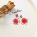 Jewelry WholesaleWholesale transparent dry flower alloy stud earrings JDC-ES-XuanY009 Earrings 宣妍 %variant_option1% %variant_option2% %variant_option3%  Factory Price JoyasDeChina Joyas De China