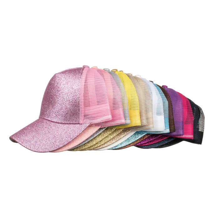 Jewelry WholesaleWholesale Multicolor Glitter Ponytail Baseball Cap JDC-FH-ZMei006 Fashionhat 众美 %variant_option1% %variant_option2% %variant_option3%  Factory Price JoyasDeChina Joyas De China