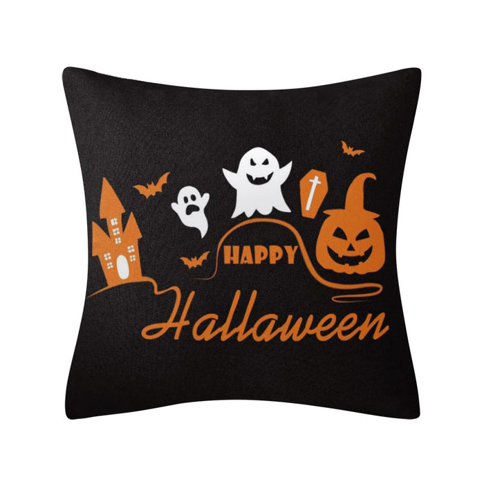 Wholesale Pillowcase Halloween Linen Pillowcase Orange Home Decor JDC-PW-Mengde002