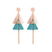 Jewelry WholesaleWholesale S925 silver needle cut-out color double triangular long tassel earrings JDC-ES-Duoli005 Earrings 朵丽 %variant_option1% %variant_option2% %variant_option3%  Factory Price JoyasDeChina Joyas De China