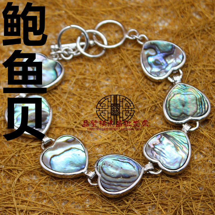 Wholesale Delicate Shell Pearl Shell Heart Bracelet Bracelet MOQ≥2 JDC-BT-jinshe002