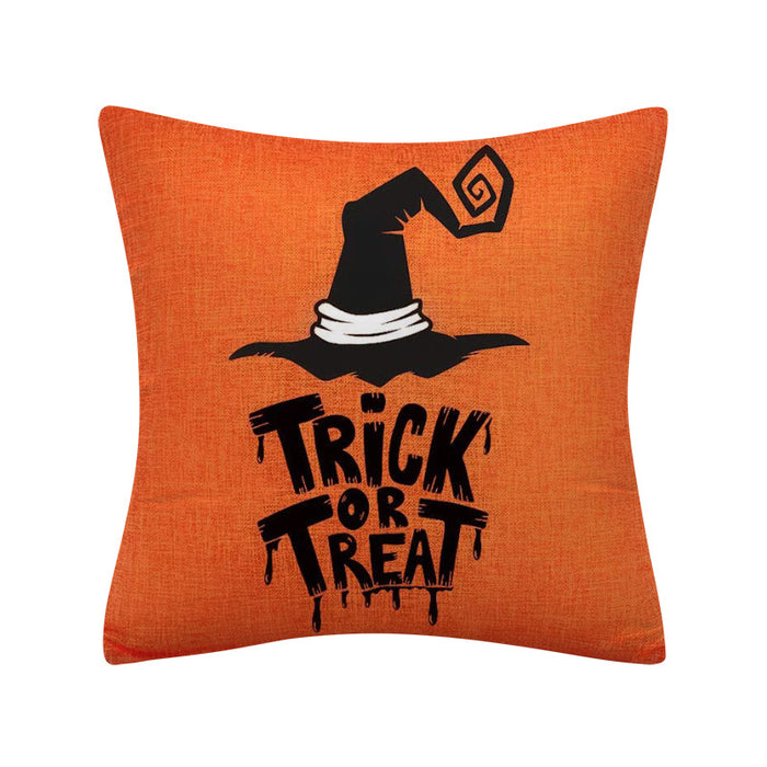 Wholesale Pillowcase Halloween Linen Pillowcase Orange Home Decor JDC-PW-Mengde002