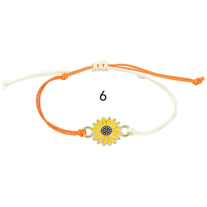 Jewelry WholesaleWholesale Daisy Wax Line Braided Bracelet JDC-BT-Yiye006 Bracelet 益烨 %variant_option1% %variant_option2% %variant_option3%  Factory Price JoyasDeChina Joyas De China