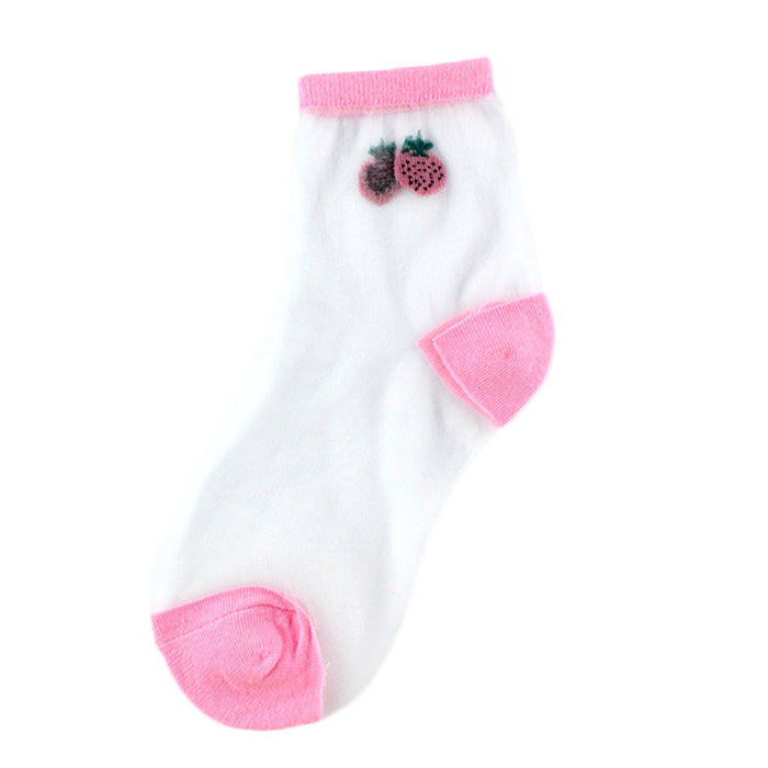 Jewelry WholesaleWholesale colorful fruit crystal socks glass silk JDC-SK-KaF061 Sock 咖范 %variant_option1% %variant_option2% %variant_option3%  Factory Price JoyasDeChina Joyas De China