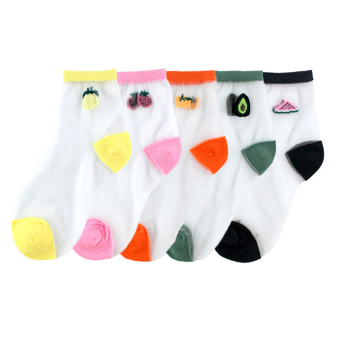 Jewelry WholesaleWholesale colorful fruit crystal socks glass silk JDC-SK-KaF061 Sock 咖范 %variant_option1% %variant_option2% %variant_option3%  Factory Price JoyasDeChina Joyas De China