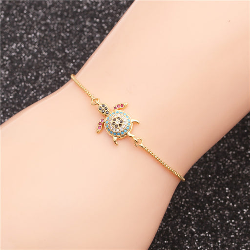 Jewelry WholesaleWholesale Copper Inlaid Zircon Turtle Adjustable Bracelet JDC-BT-ML056 Bracelet 米伦 %variant_option1% %variant_option2% %variant_option3%  Factory Price JoyasDeChina Joyas De China