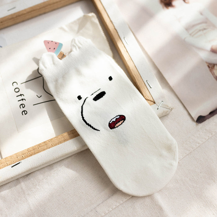 Wholesale socks women cute cartoon straight socks JDC-SK-CYu003