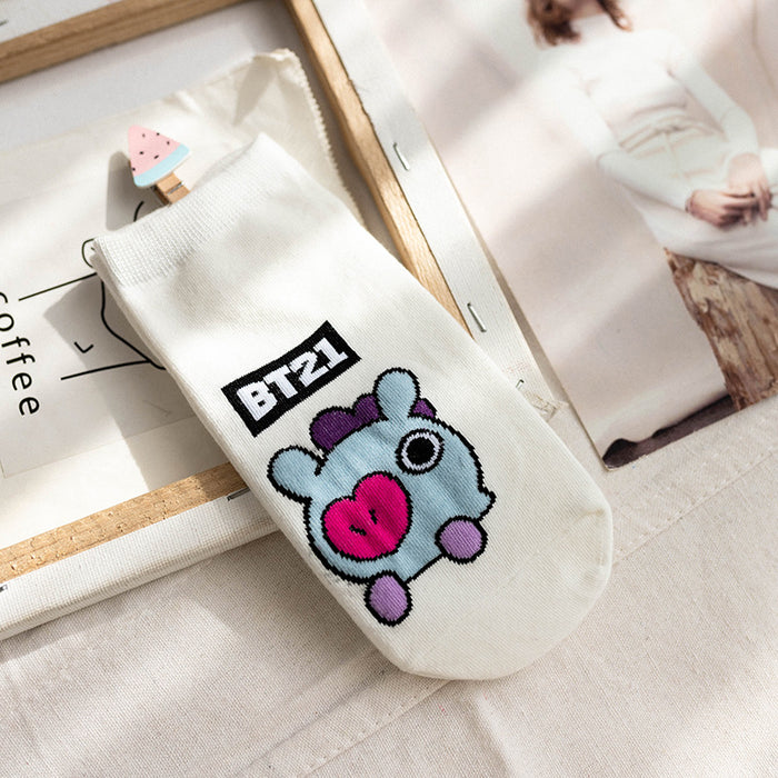 Wholesale socks women cute cartoon straight socks JDC-SK-CYu003