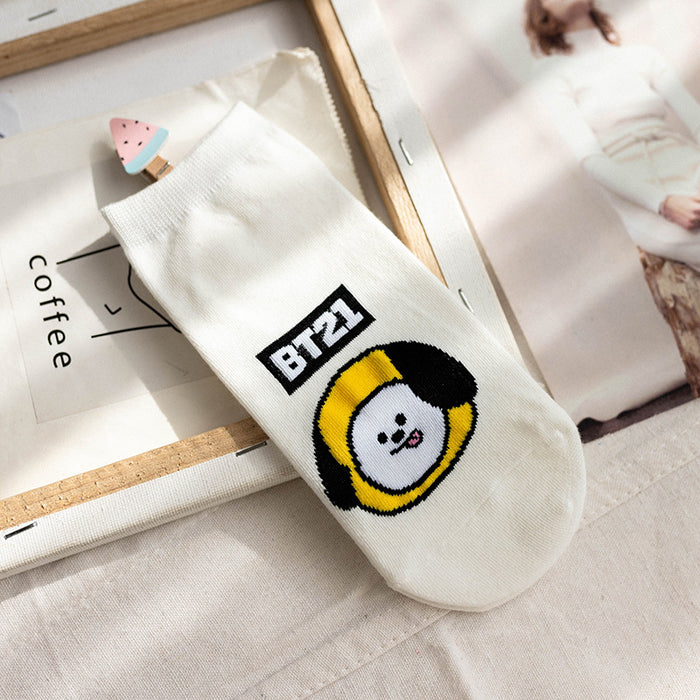 Wholesale socks women cute cartoon straight socks JDC-SK-CYu003