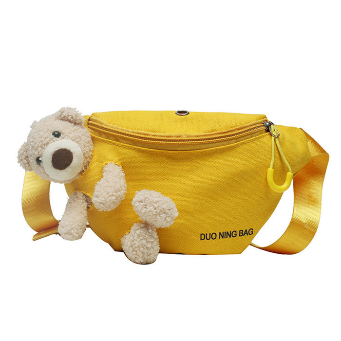 Wholesale Shoulder Bag Canvas Cute Bear Diagonal Waist Bag JDC-SD-MJ008