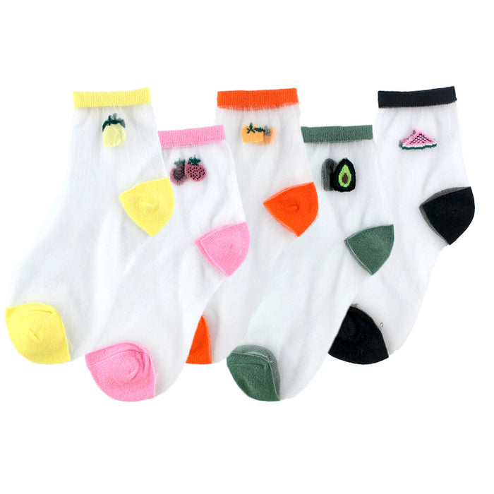 Jewelry WholesaleWholesale colorful fruit crystal socks glass silk JDC-SK-KaF061 Sock 咖范 %variant_option1% %variant_option2% %variant_option3%  Factory Price JoyasDeChina Joyas De China